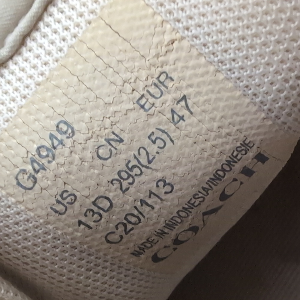 Coach Clip Low Top Off White Sneaker mens 13 - Picture 9 of 9